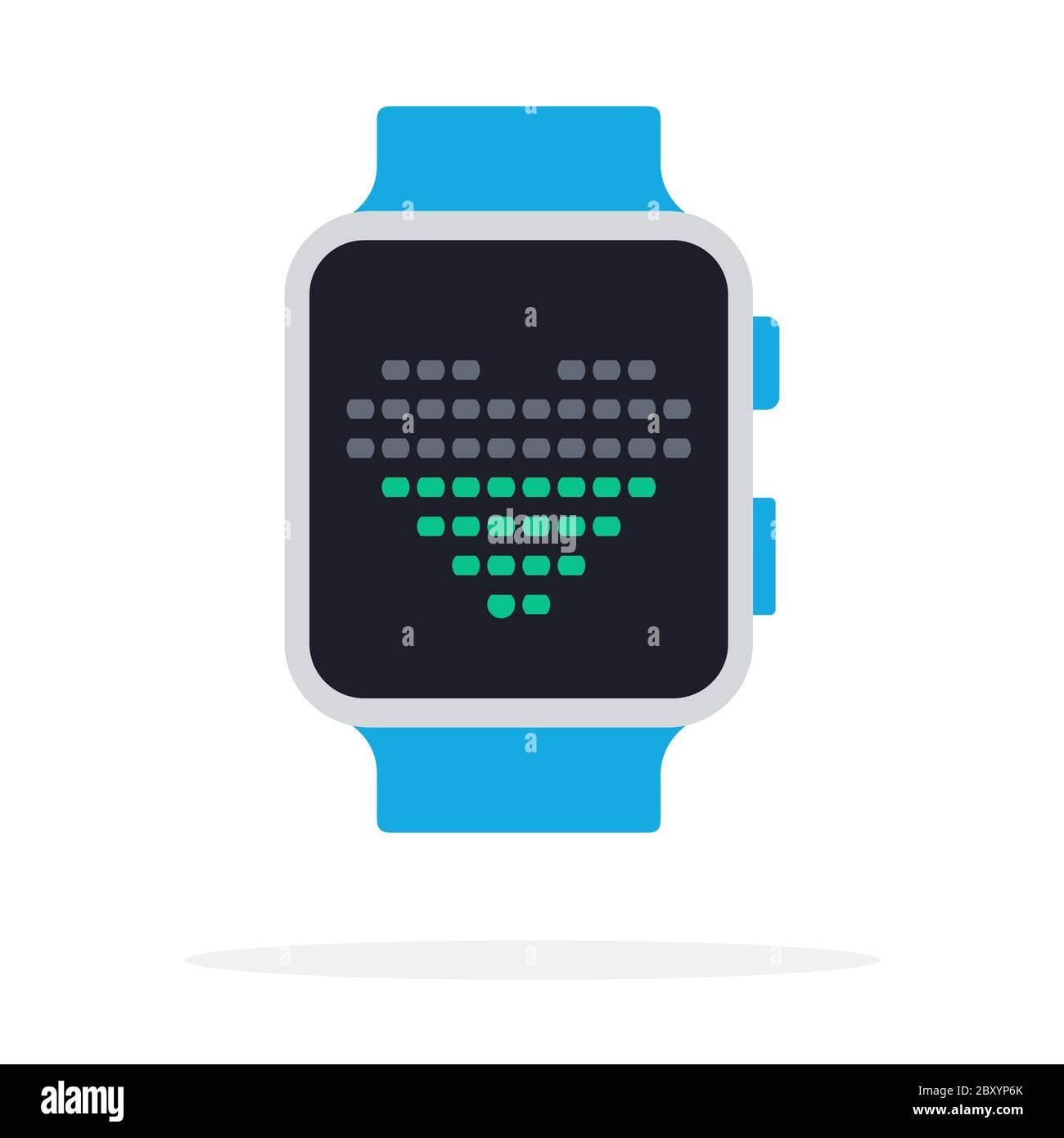 Fitness Tracker mit Symbol für die Herzfrequenz. Stock Vektor