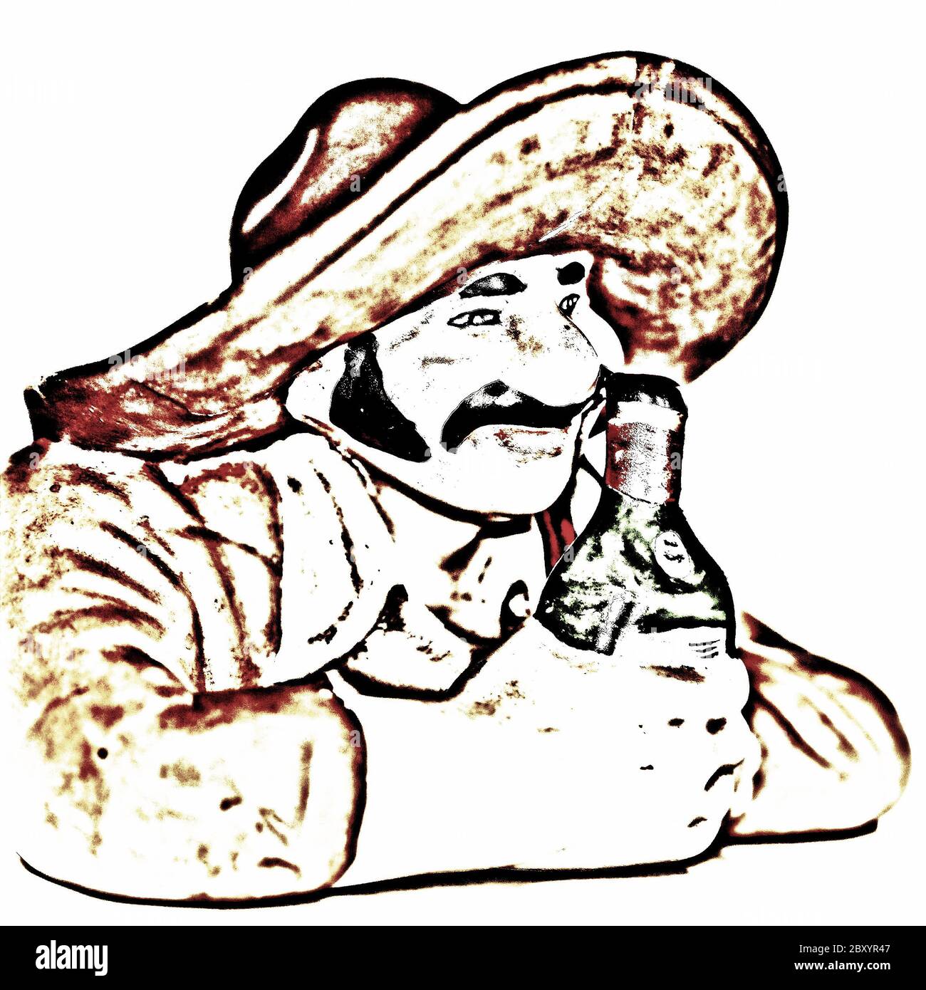 Trinken Mexikanisch als Zeichnung Stockfoto