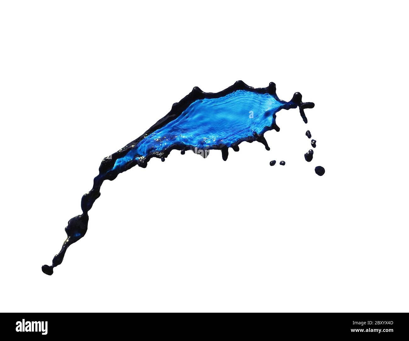 blaues Wasser Spritzen Stockfoto