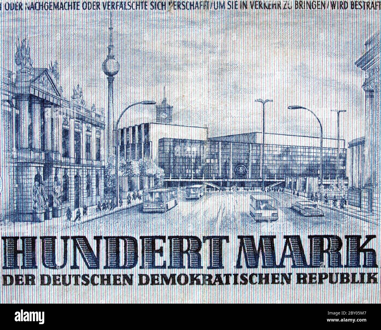 DDR-banknote Stockfoto