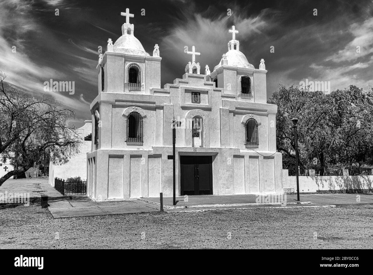 Kirche der Gottesmutter von Guadalupe in Guadalupe, Arizona bei Phoenix. Stockfoto