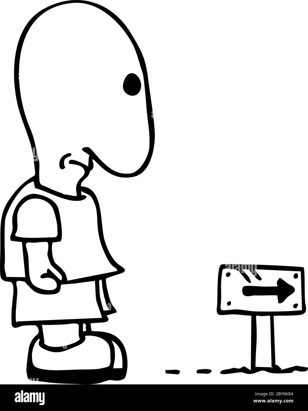 Mann und Symbol für Anzeige Stock Vektor