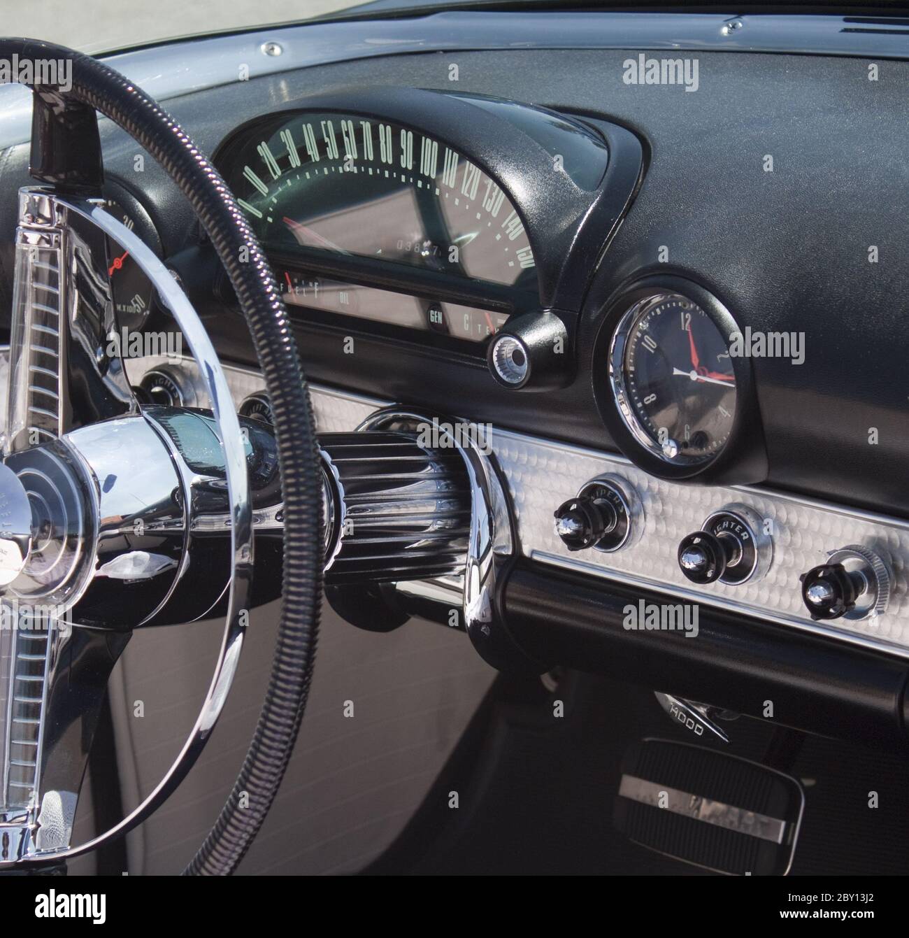 Nahaufnahmen von American Car der klassischen 50er Jahre Stockfoto