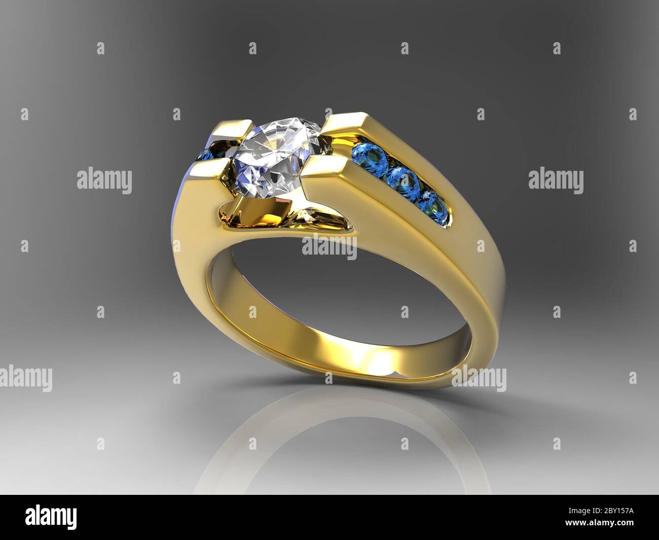 Ein Ring aus Gold und Diamant Stockfoto
