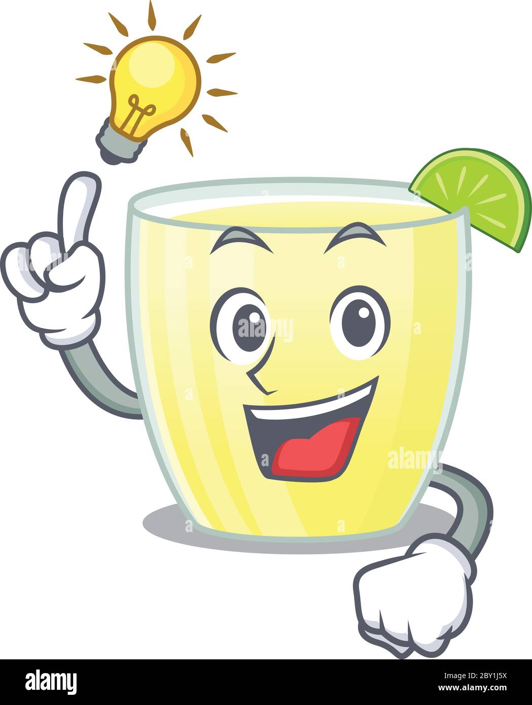 Maskottchen Charakter der smart daiquiri Cocktail hat eine Idee Geste Stock Vektor
