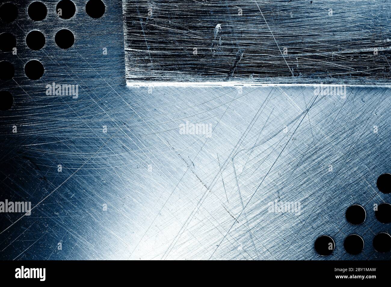 Grunge Eisenplatte (Industrial Metal Hintergrund) Stockfoto