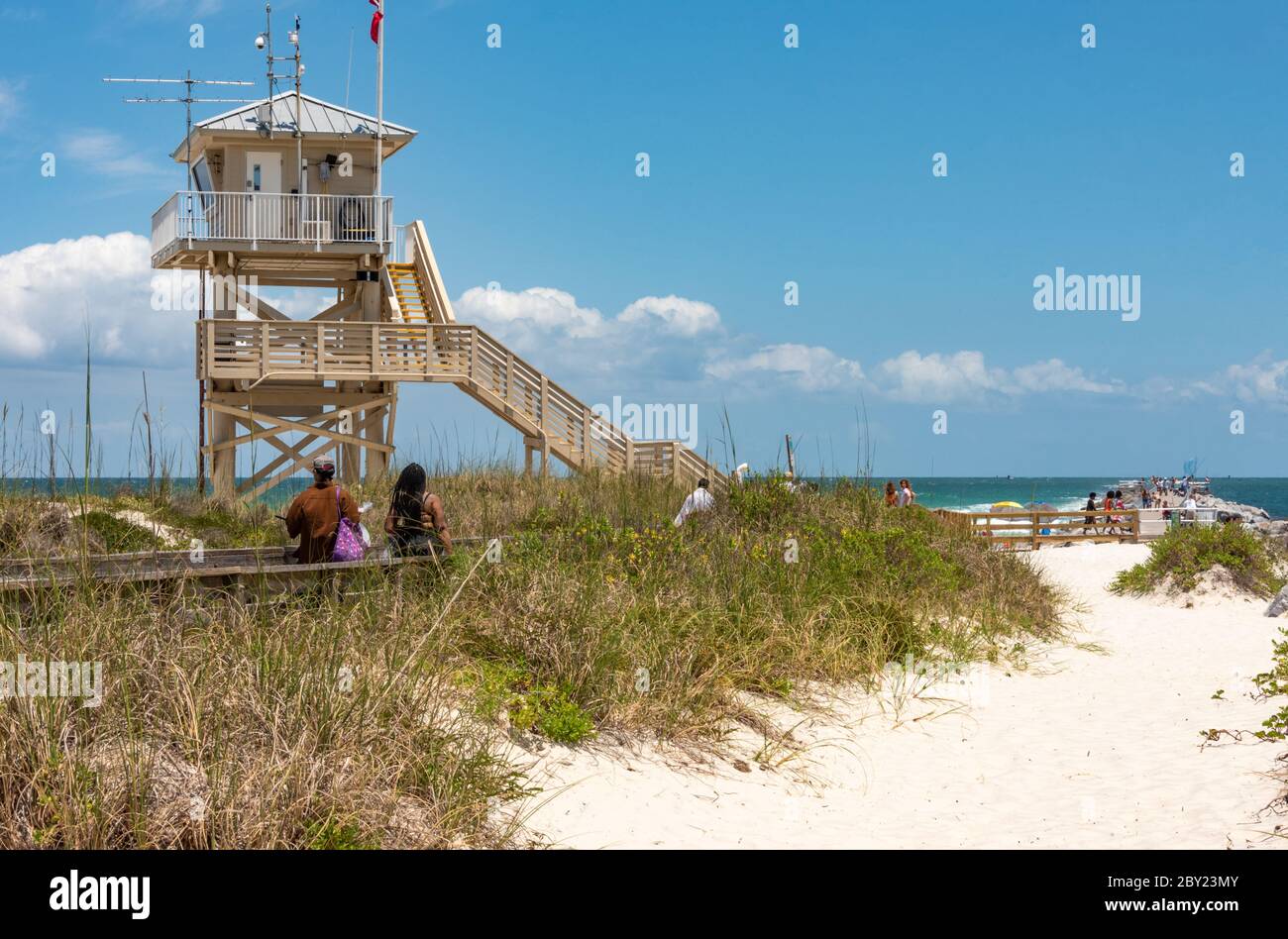 Öffentlicher Strand am Ponce Inlet in Daytona Beach, Florida. (USA) Stockfoto