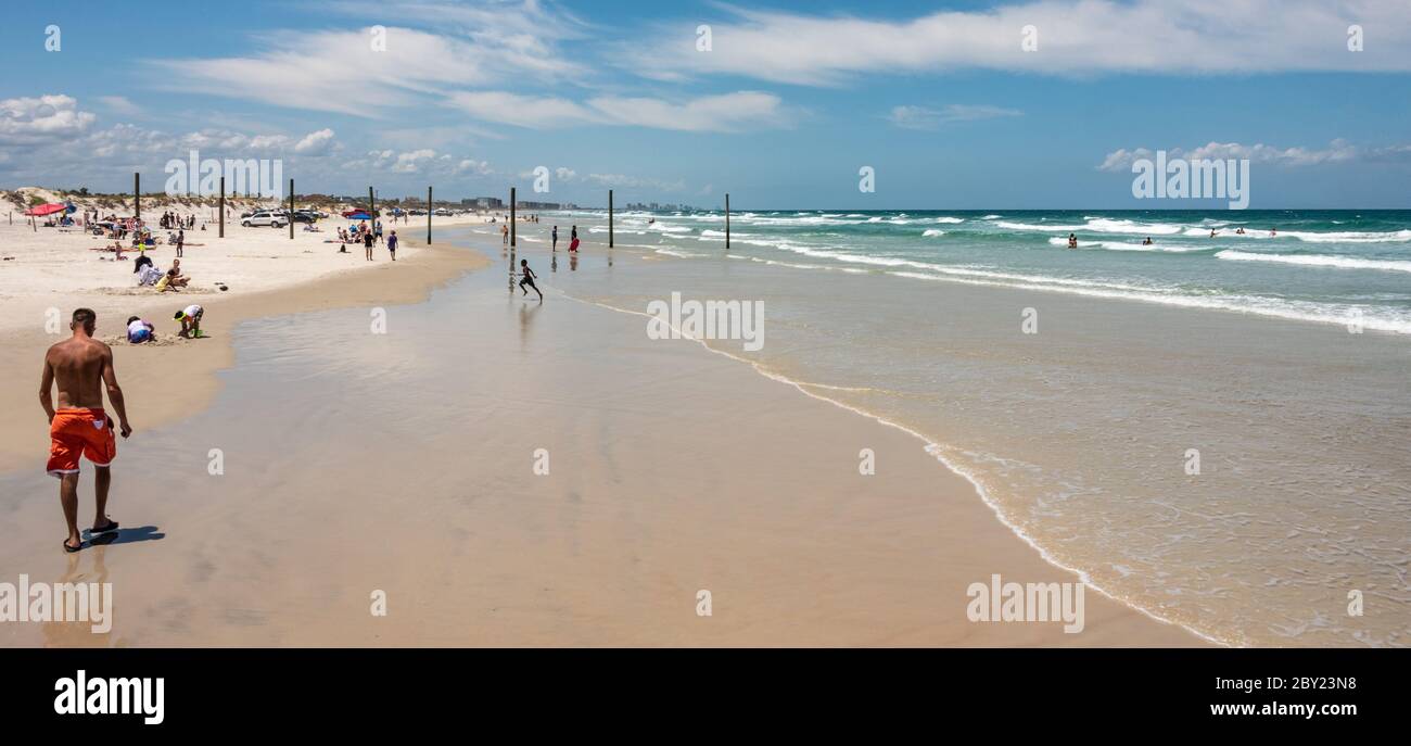 Blick auf Daytona Beach vom Ponce Inlet in Volusia County, Florida. (USA) Stockfoto