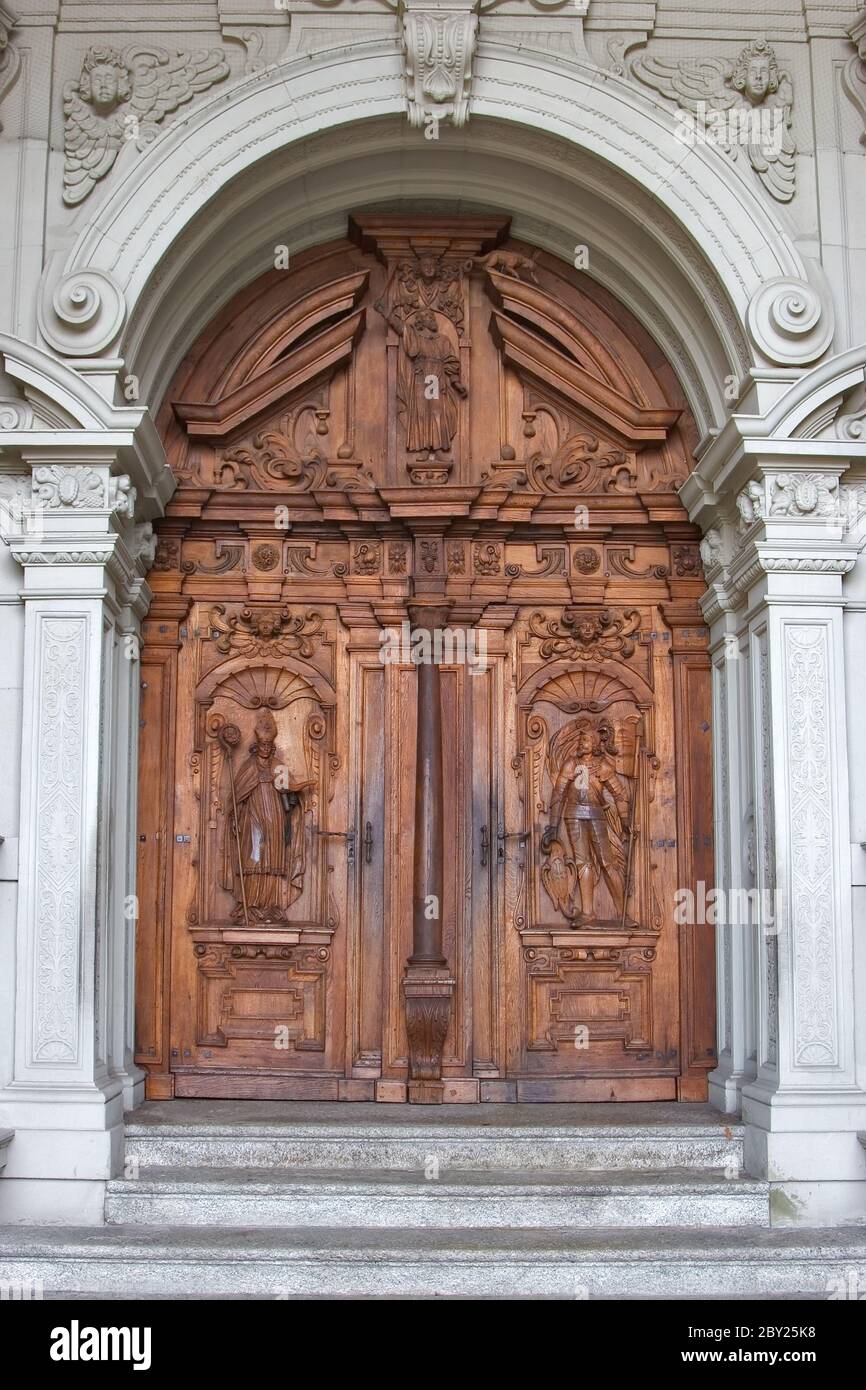 Die Türen des Tempels. Stockfoto