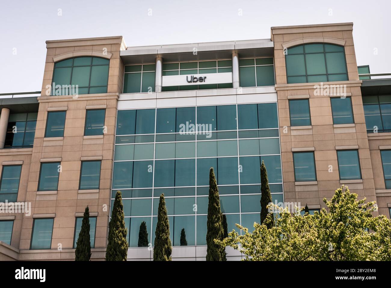 21. Mai 2020 Sunnyvale / CA / USA - Uber Büros im Silicon Valley; Uber Technologies, Inc. Ist ein multinationales Transportnetzwerk in den USA Stockfoto