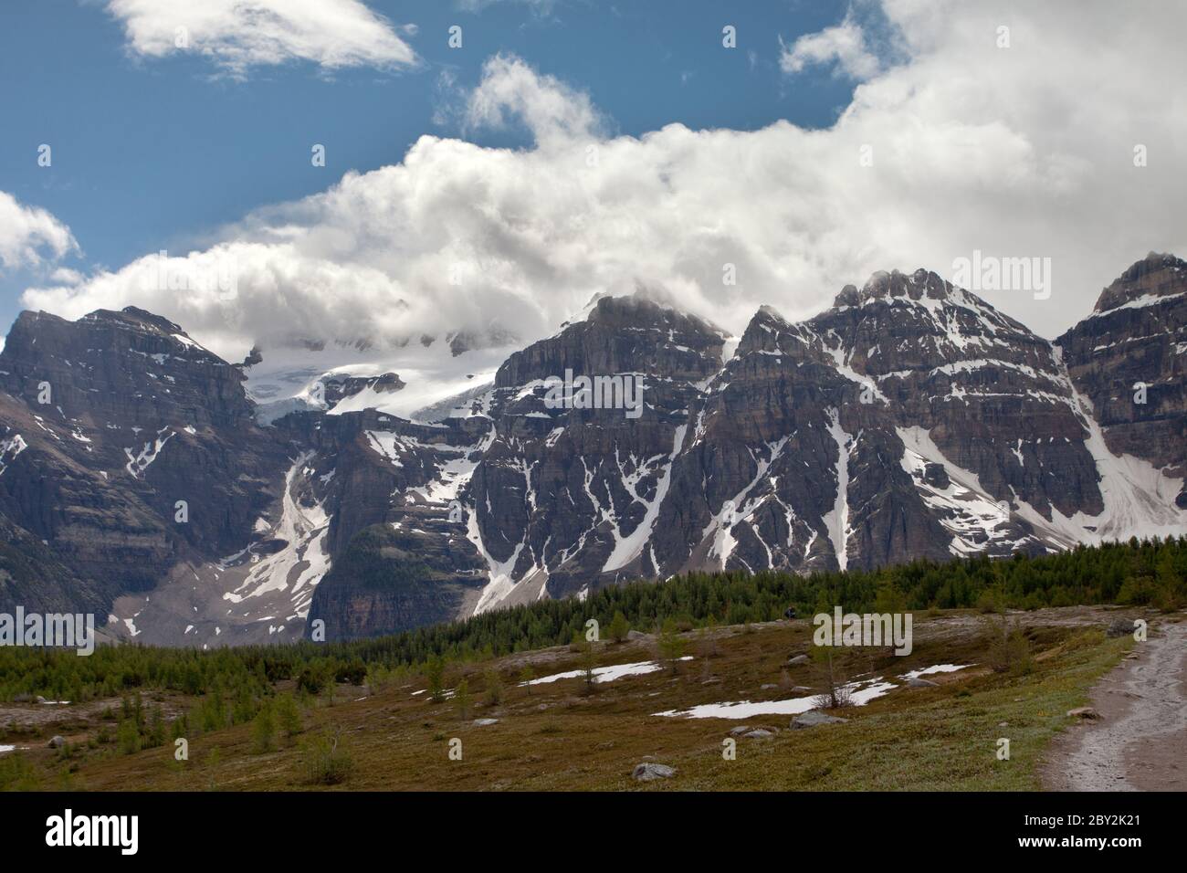 Blick vom Lärchental Trail Stockfoto