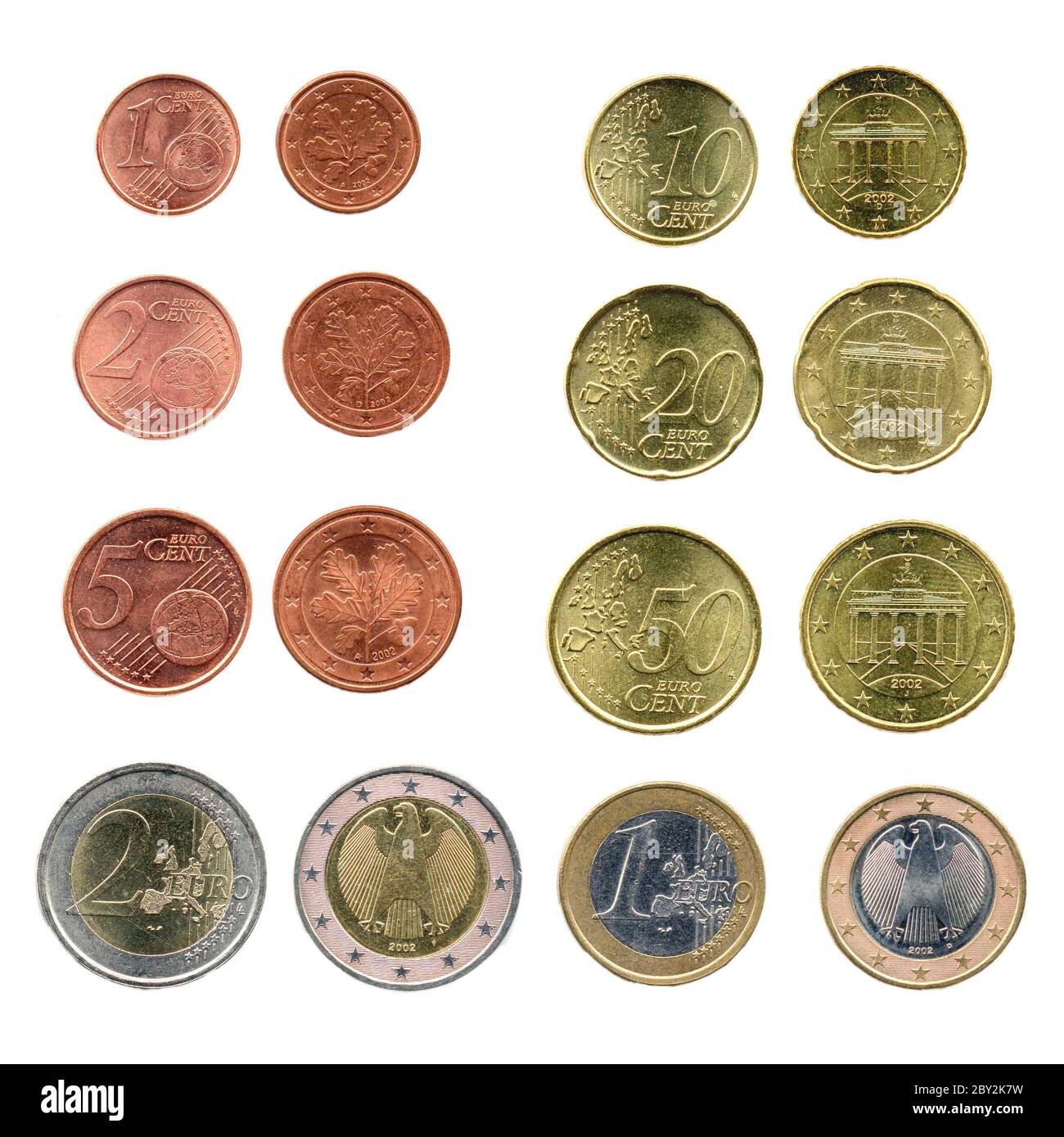 Aus Welchem Material Bestehen 1 Und 2 Euro Munzen Deutsche euro münzen Ausgeschnittene Stockfotos und -bilder - Alamy