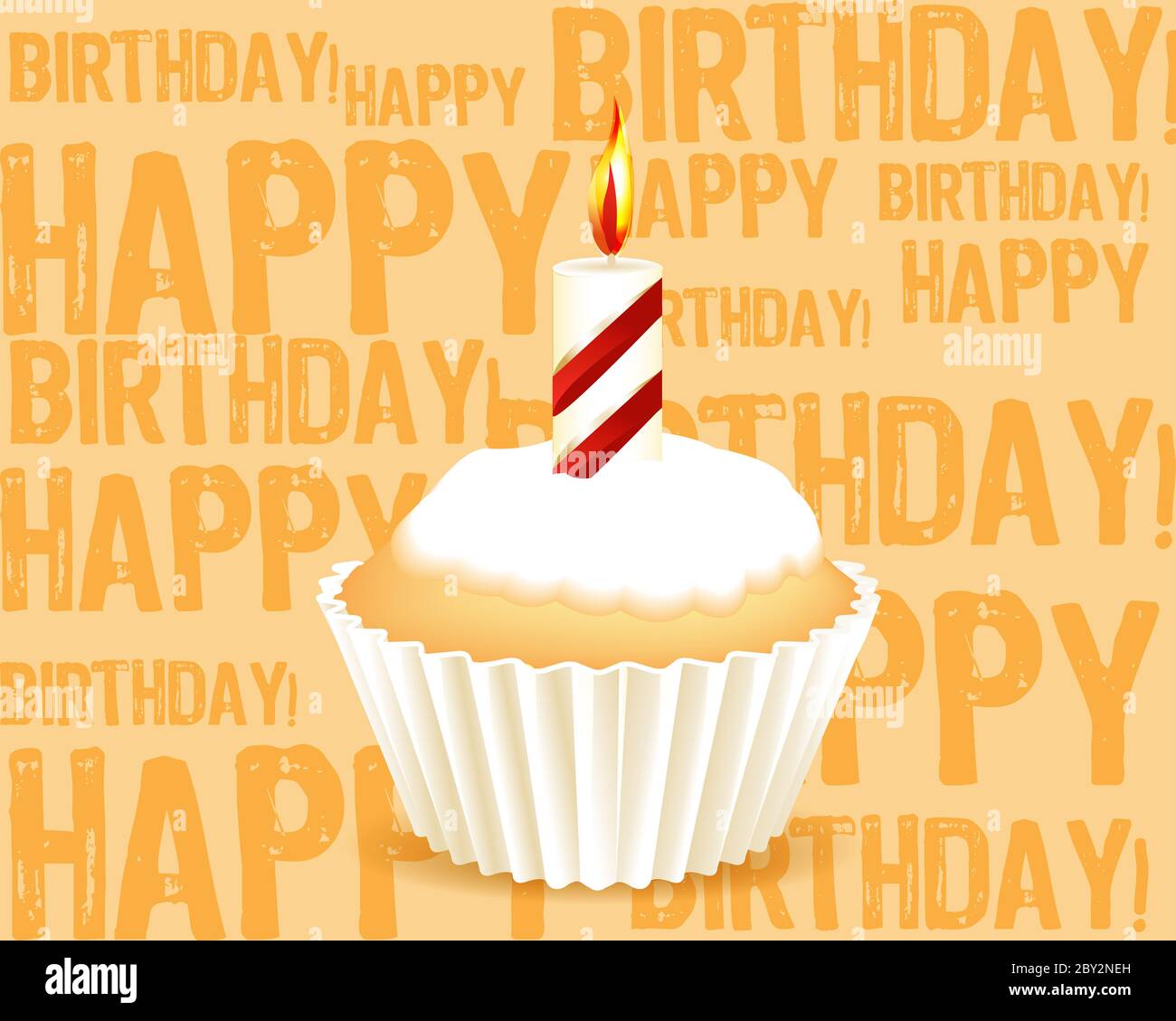 Geburtstag Kuchen Grußkarte Stockfoto