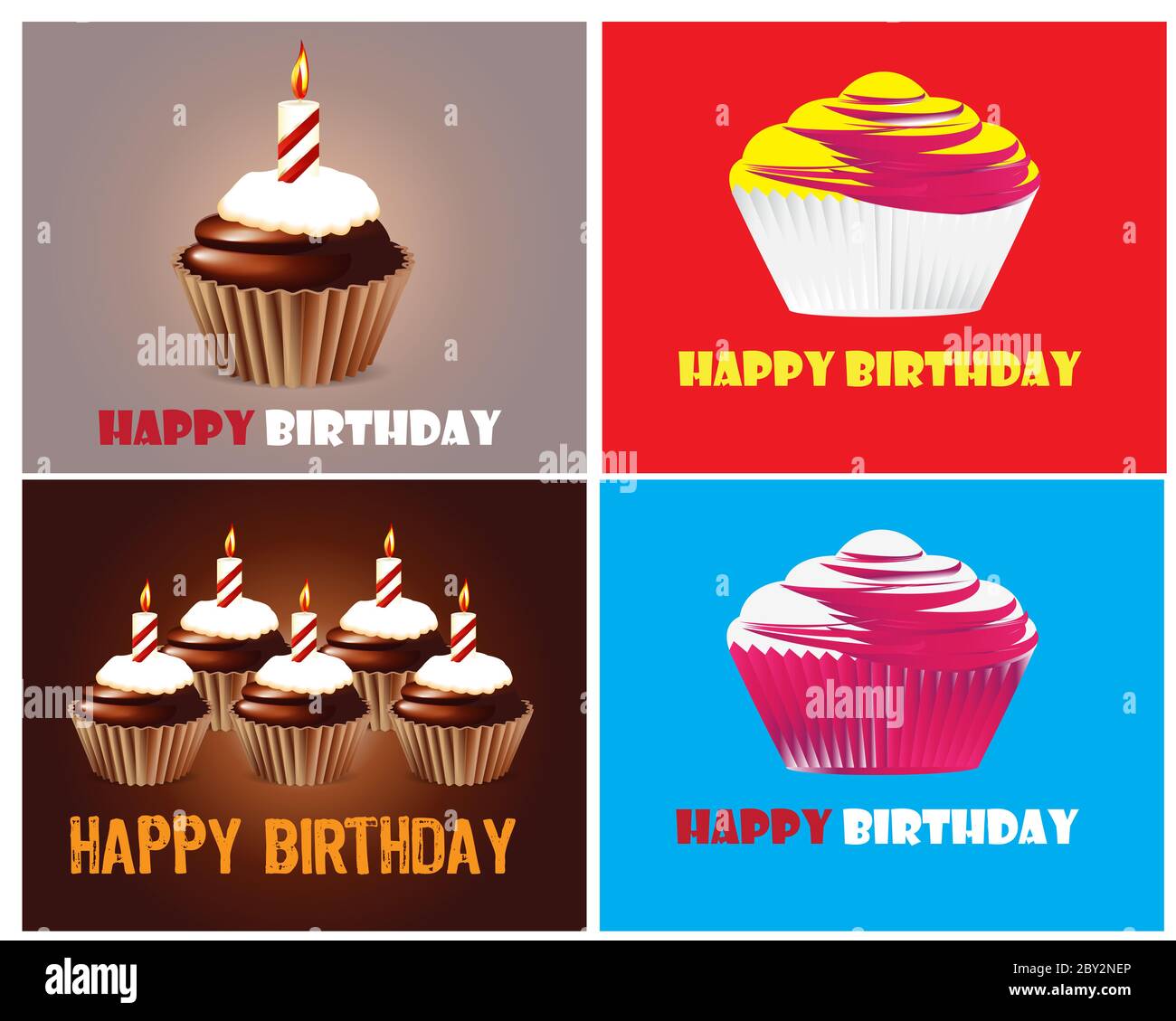 Geburtstag Kuchen Grußkarte Stockfoto