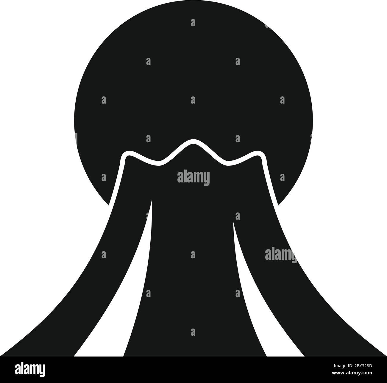 Japanische Bergikone. Einfache Illustration von japanischen Berg Vektor-Symbol für Web-Design isoliert auf weißem Hintergrund Stock Vektor