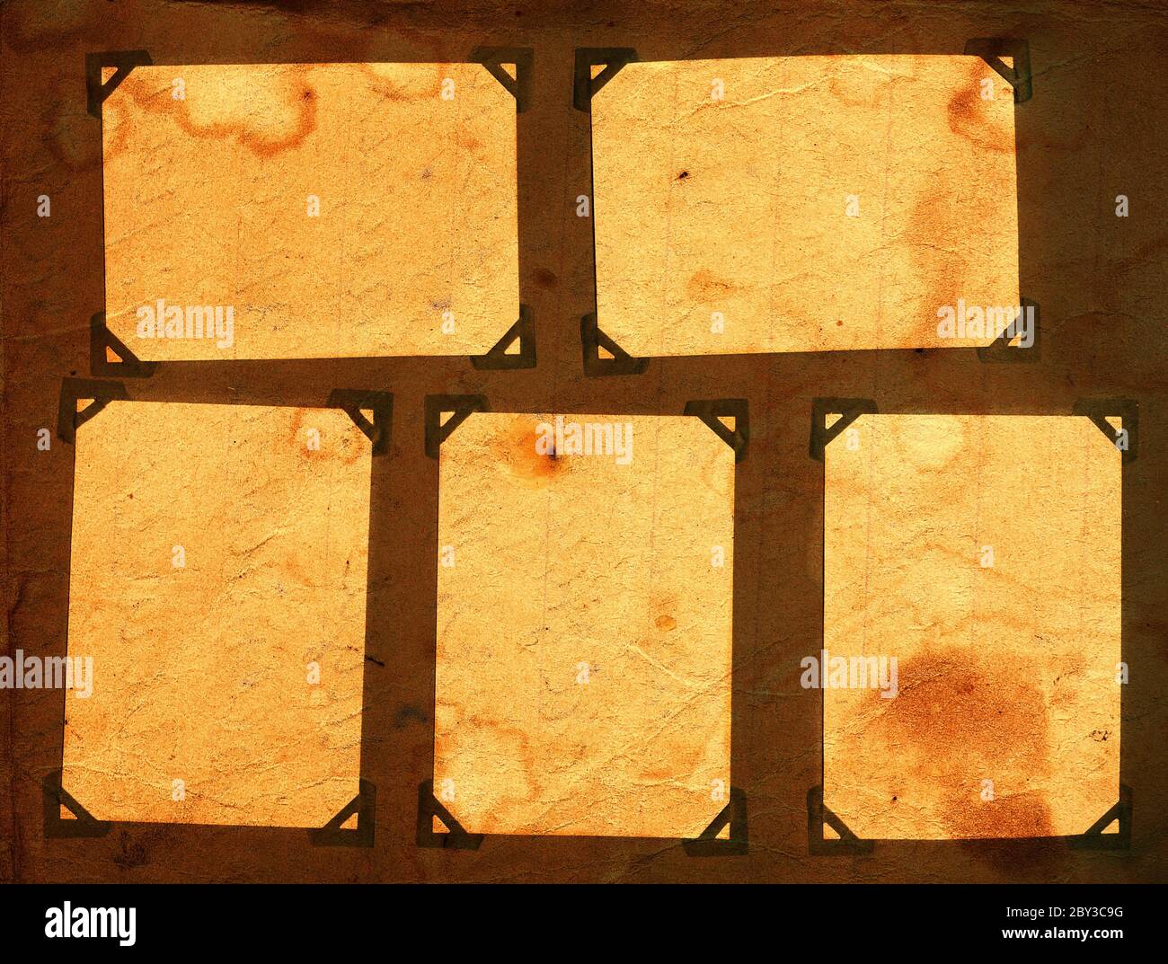 Alten Grunge leere Seite aus album Stockfoto