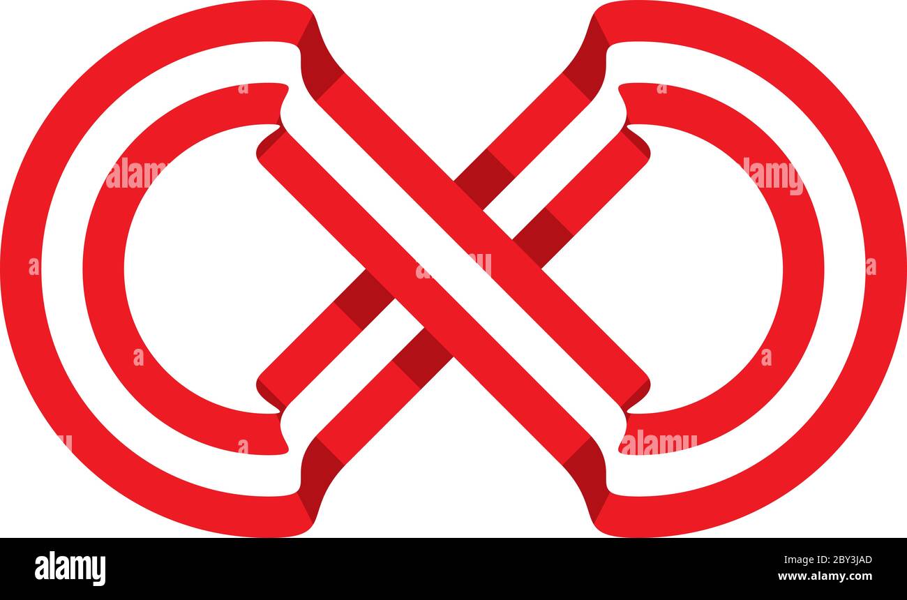 Initial Letter X Logo. Infinity-Band Flagge Design Konzept Vorlage Vektor Illustration. Stock Vektor