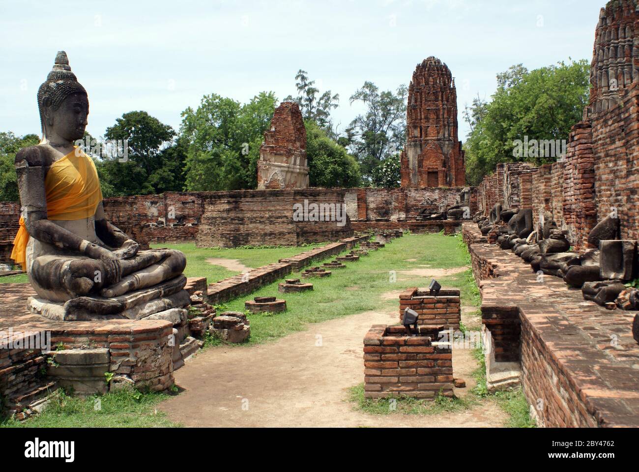 Buddha und Wat Stockfoto
