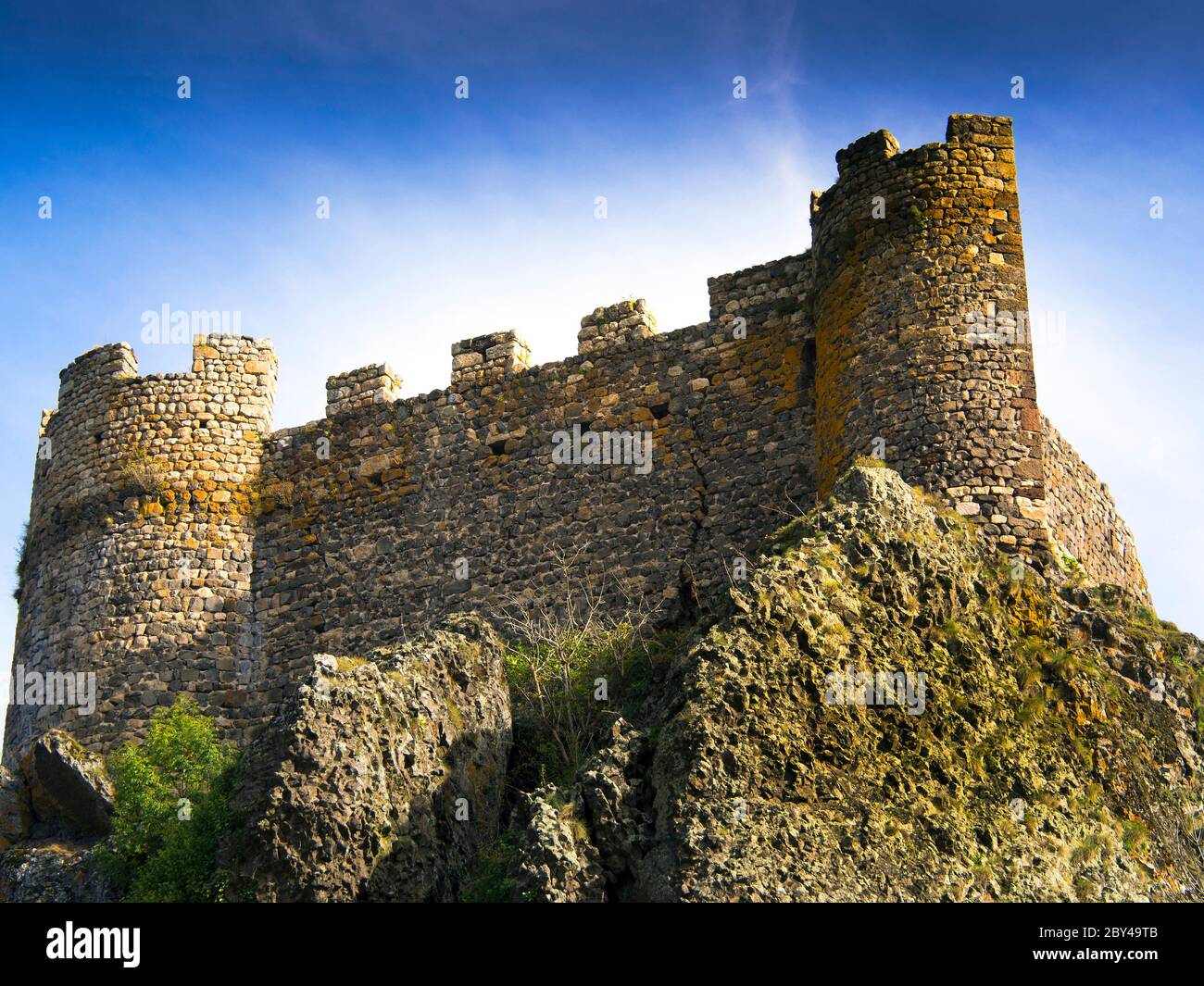 Schloss Arlempdes, Haute-Loire, Auvergne-Rhone-Alpes, Frankreich Stockfoto