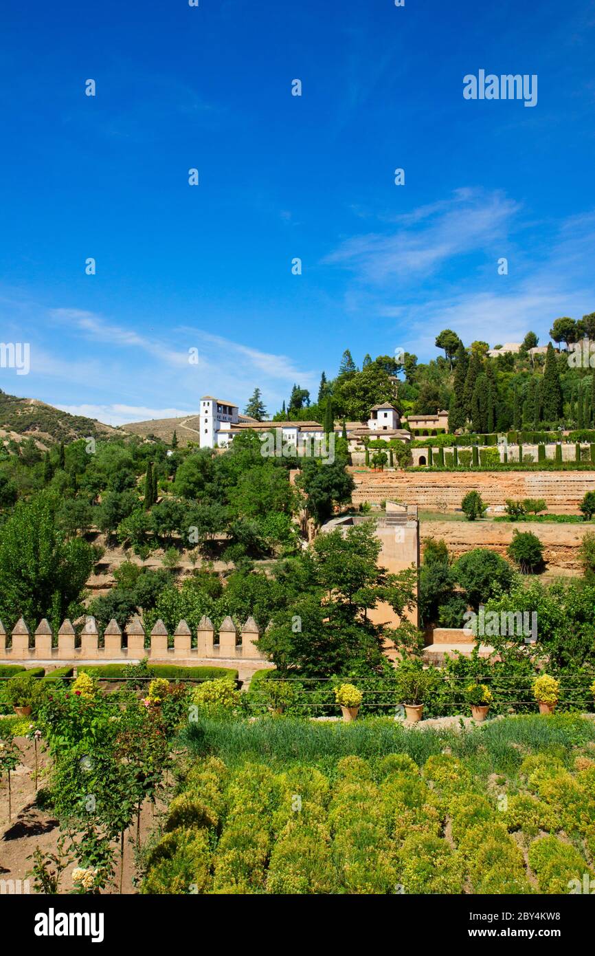 Generalife Palast, Granada, Spanien Stockfoto