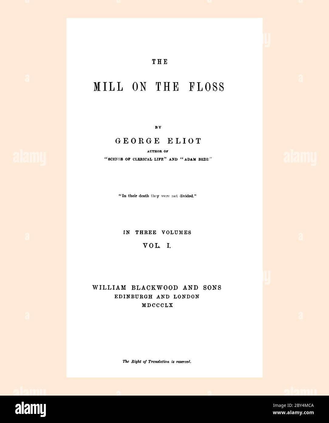 George Eliot die Mühle auf der Floss Titelseite aktualisiert und zurückgesetzt Stockfoto