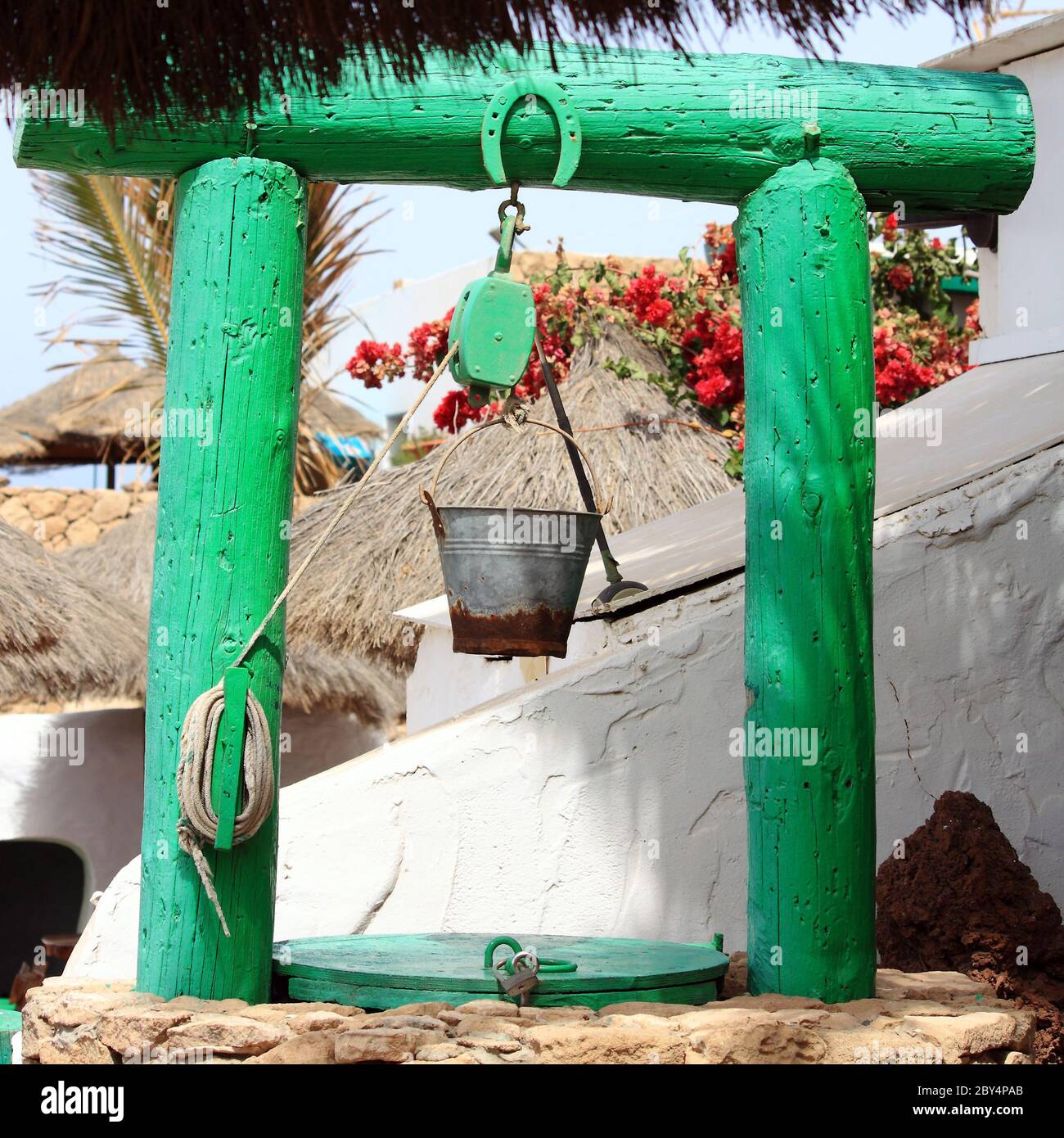 Brunnen in einer Bar auf Lanzarote Stockfoto