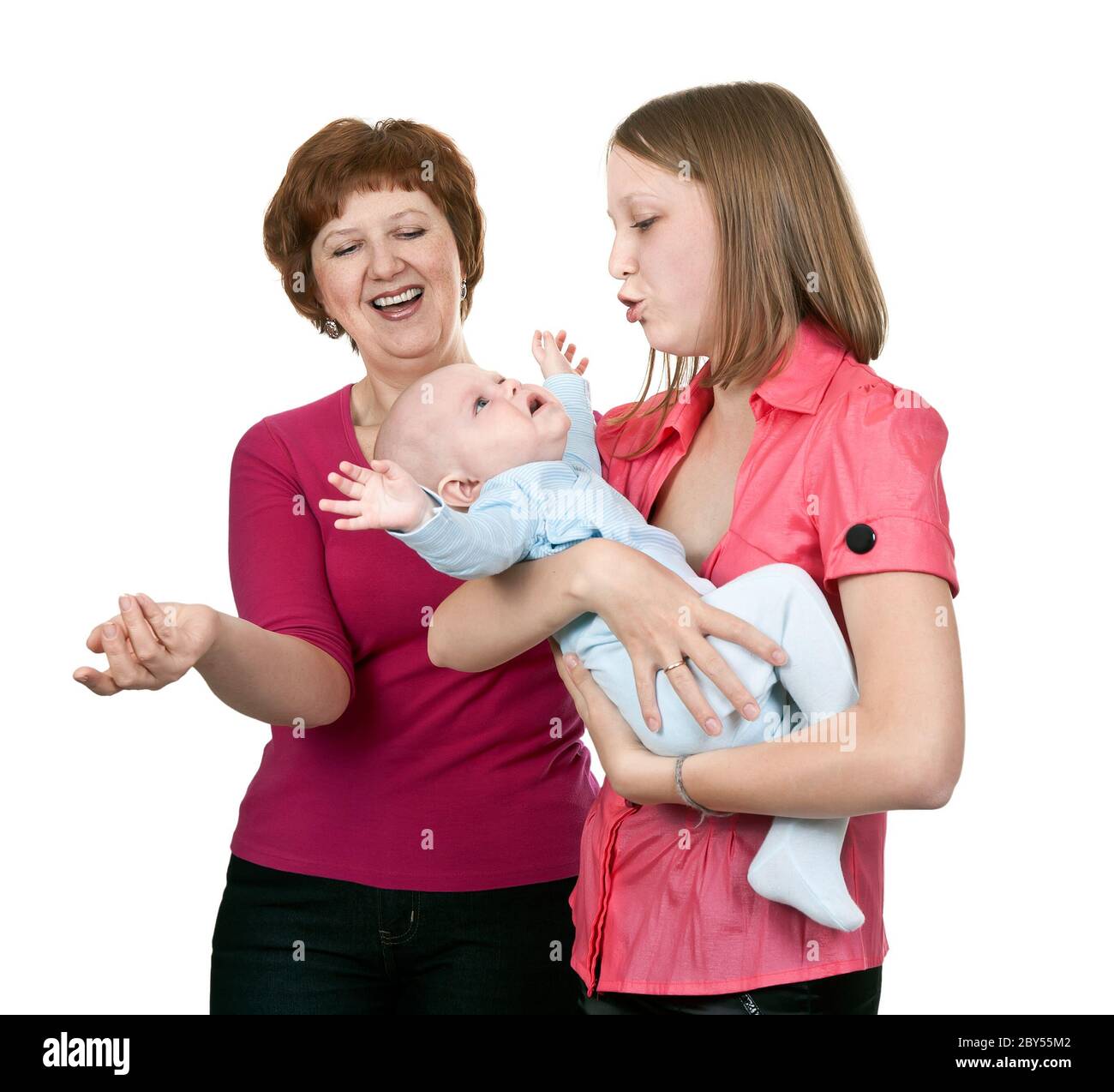 Großmutter und Mutter Baby Stockfoto
