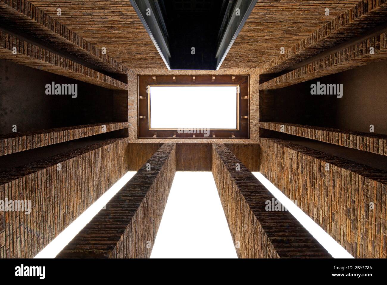 Trauersaal des Bochumer Hauptfriedhofs, nationalsozialistische Architektur, Deutschland, Nordrhein-Westfalen, Ruhrgebiet, Bochum Stockfoto