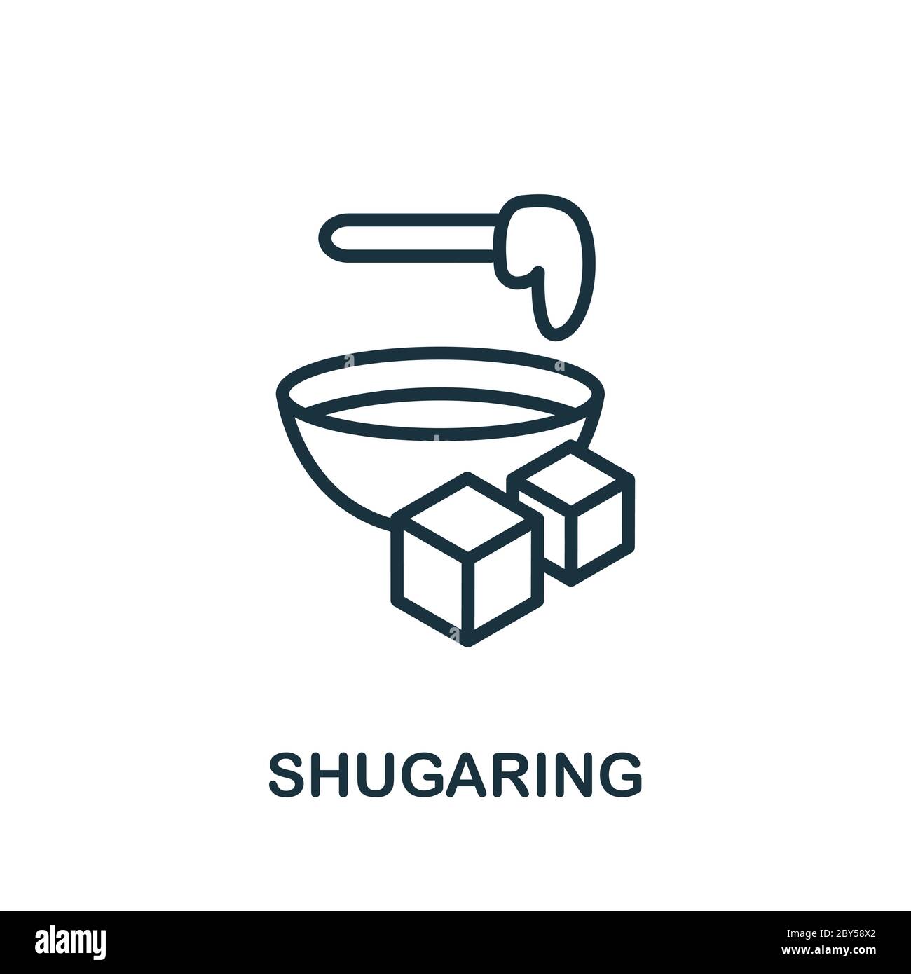 Symbol „Shugaring“. Einfaches Element aus der Kosmetologie-Sammlung. Creative Shugaring Icon für Web-Design, Vorlagen, Infografiken und mehr Stock Vektor