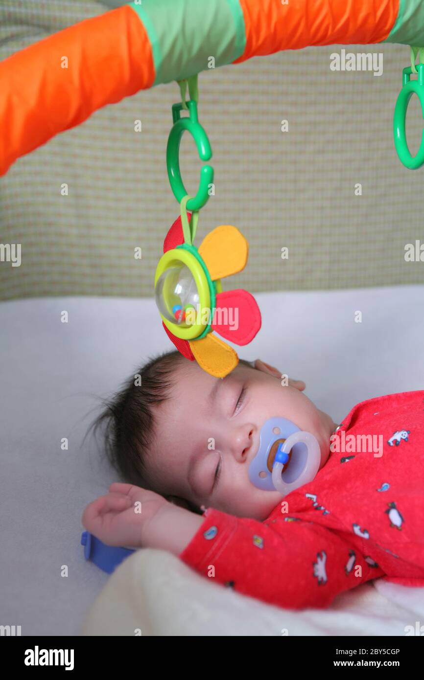 Baby schläft süß Stockfoto
