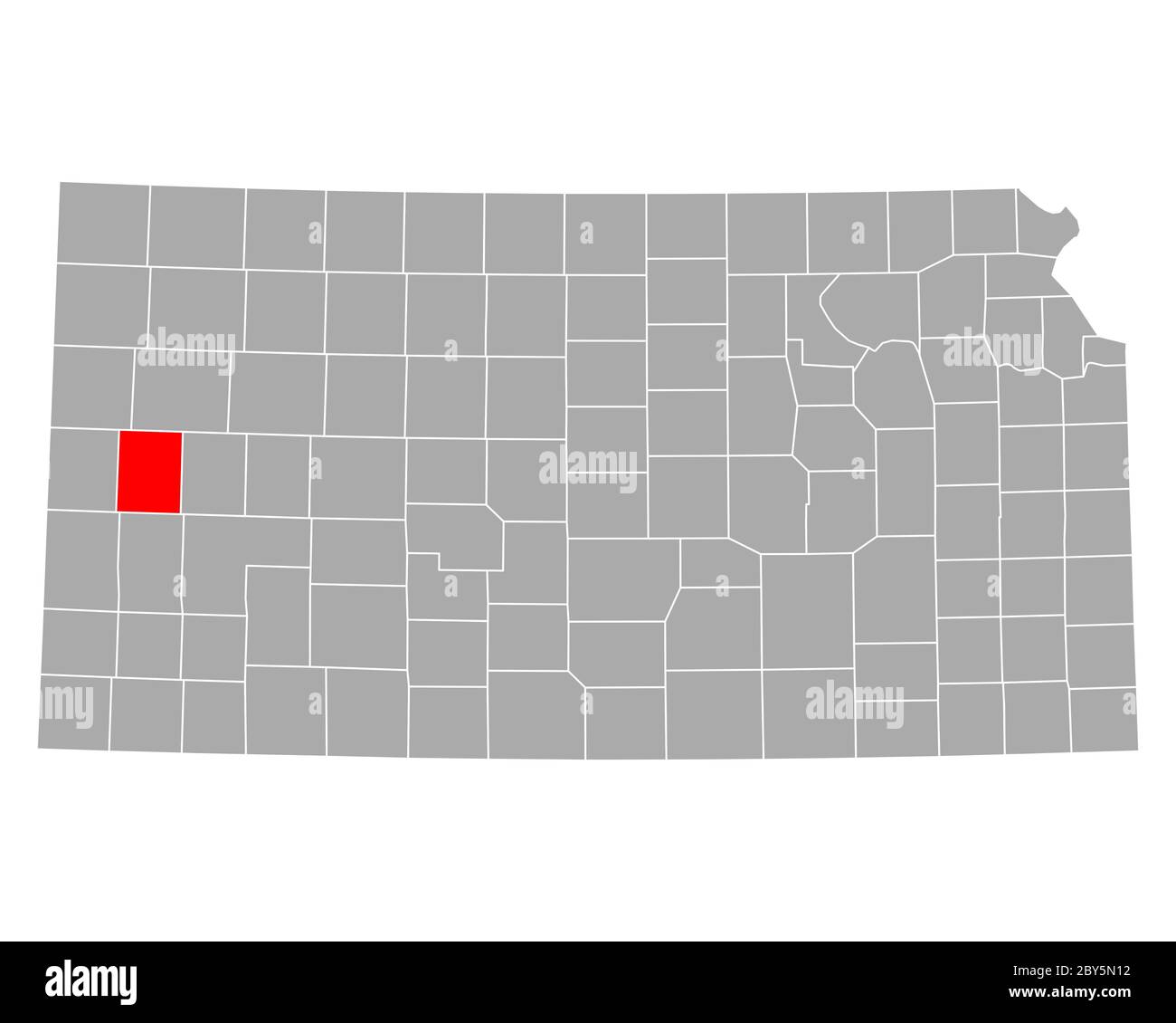 Karte von Wichita in Kansas Stockfoto