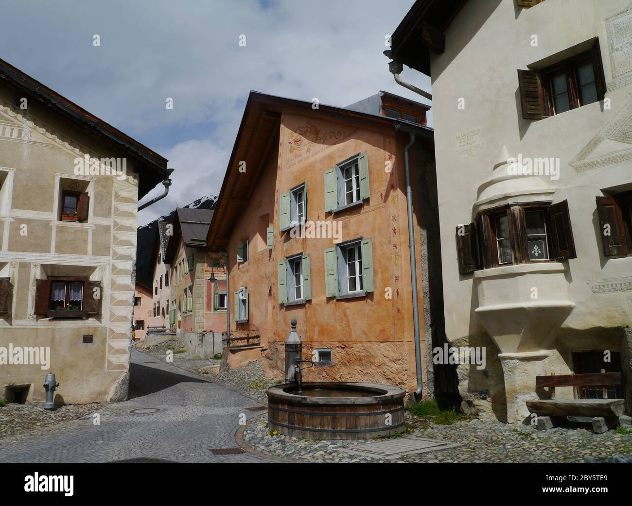Dorf in der Schweiz Stockfoto