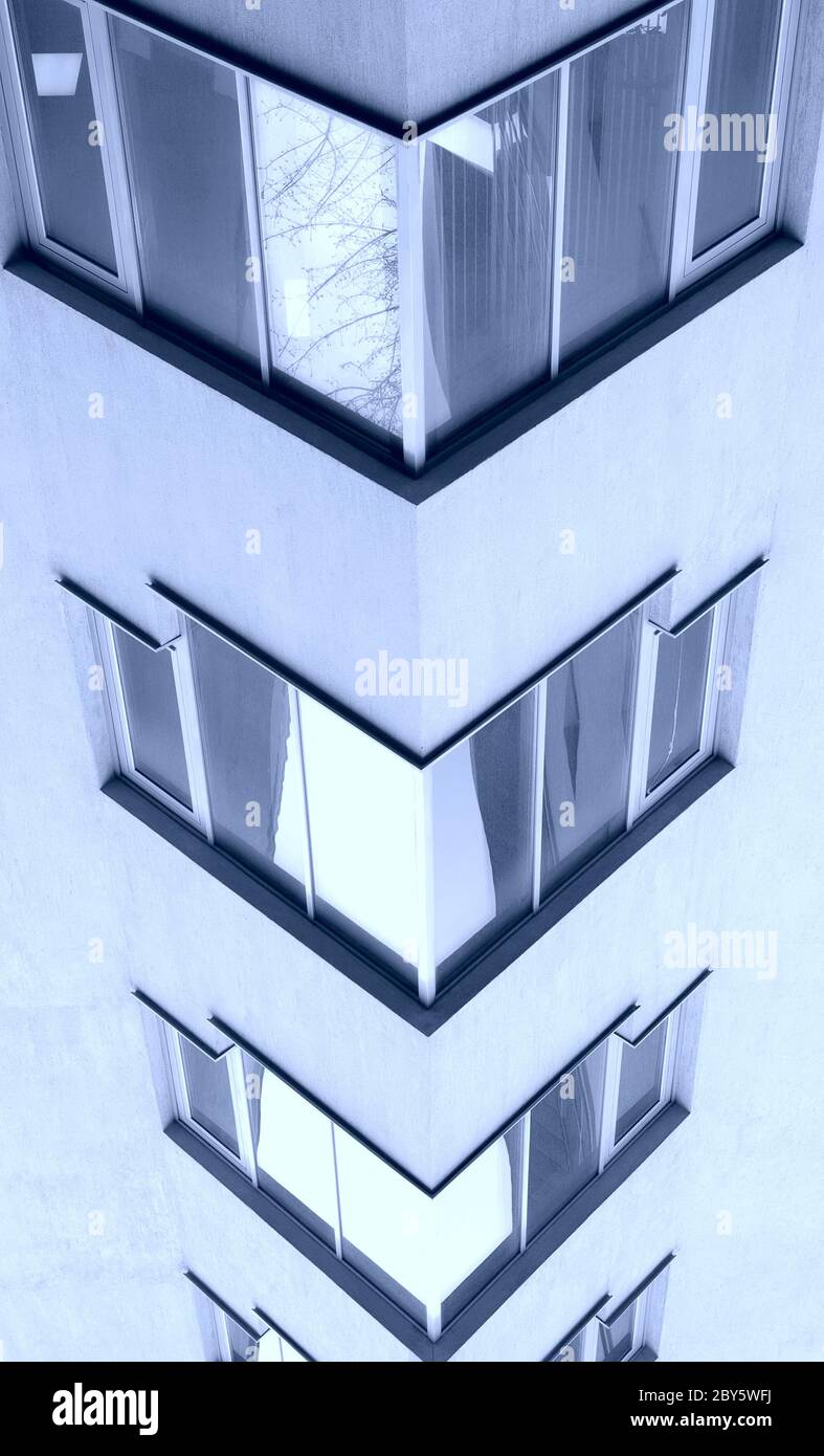 Abstraktion, dreieckiges Fenster Stockfoto