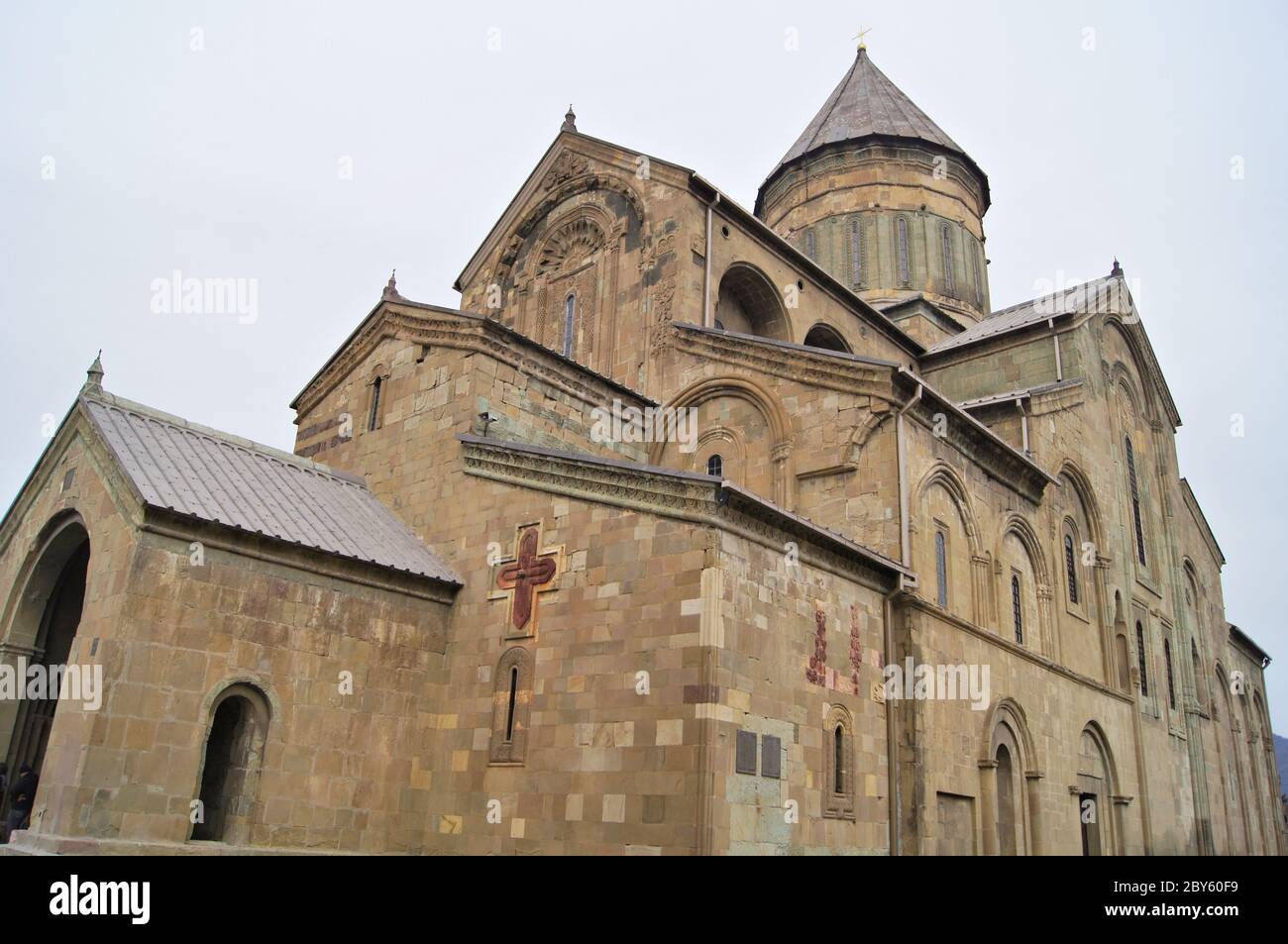 Georgien - Mcxeta - Sveticxoveli Burg-Kathedrale, eines der Symbole von Georgien Stockfoto