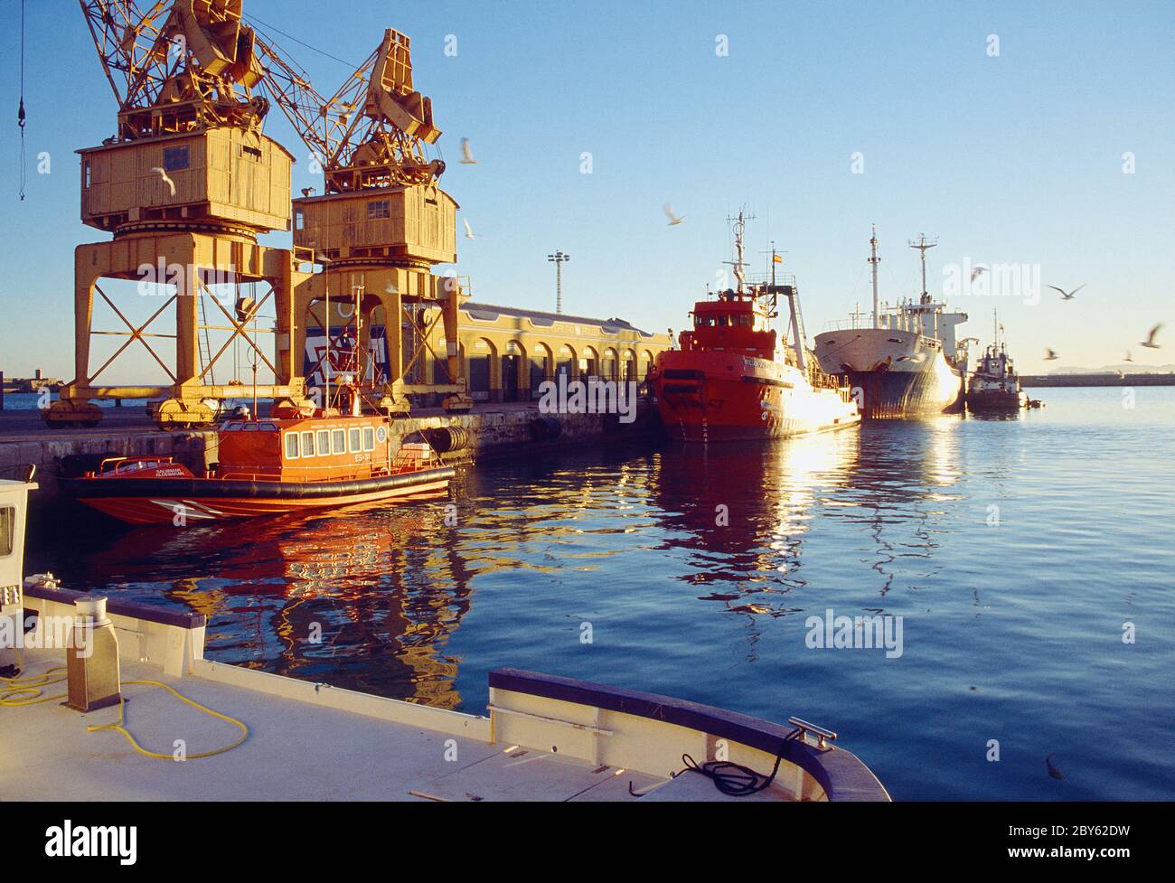 Hafen. Burriana, Provinz Castellon, Comunidad Valenciana, Spanien. Stockfoto