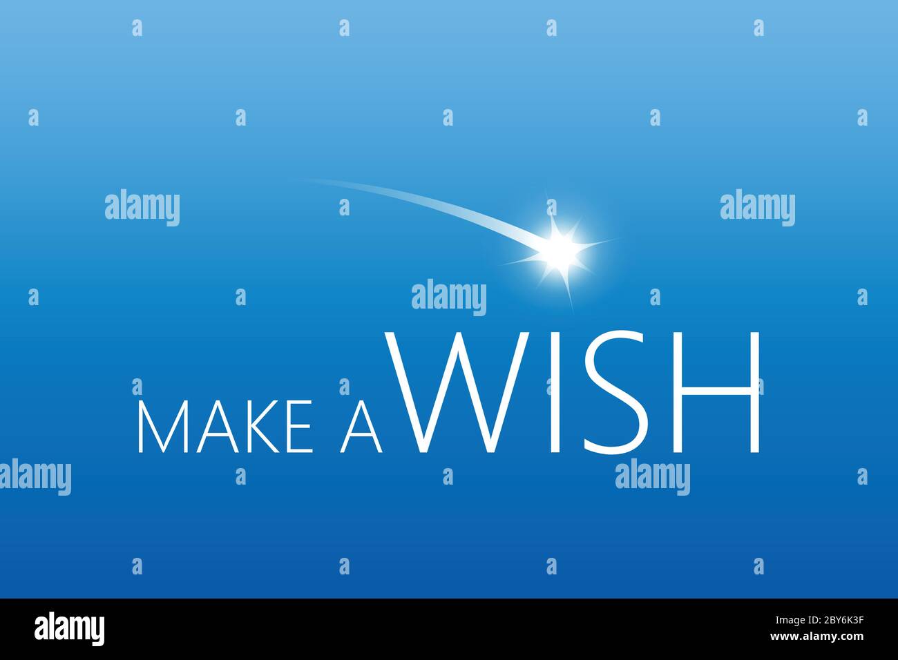 Machen Sie einen Wunsch, mit fallender Stern im Himmel Vektor-illustration EPS 10. Stock Vektor