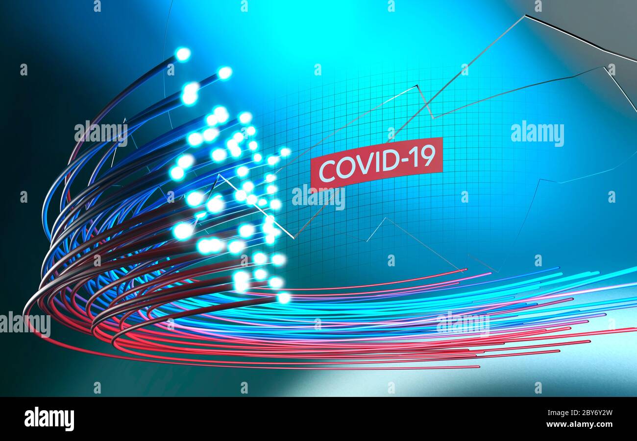 COVID-19 Auswirkungen auf die Wirtschaft Stockfoto