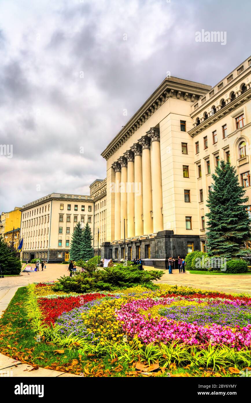 Das Büro des Präsidenten der Ukraine in Kiew Stockfoto