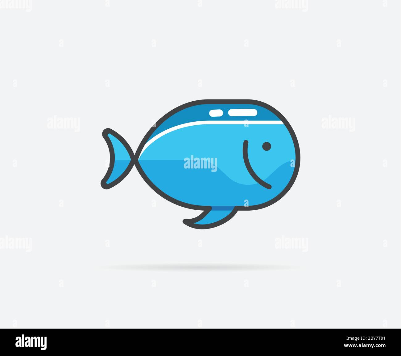 Vektorgrafik von Fisch kann als Logo oder Symbol verwendet werden Stock Vektor
