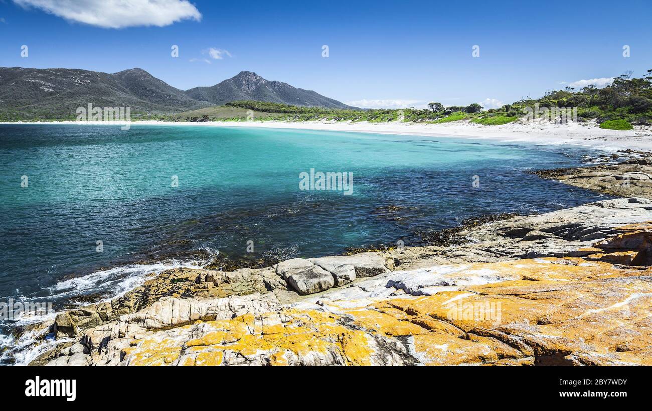 Wineglass Bay in Australien Stockfoto
