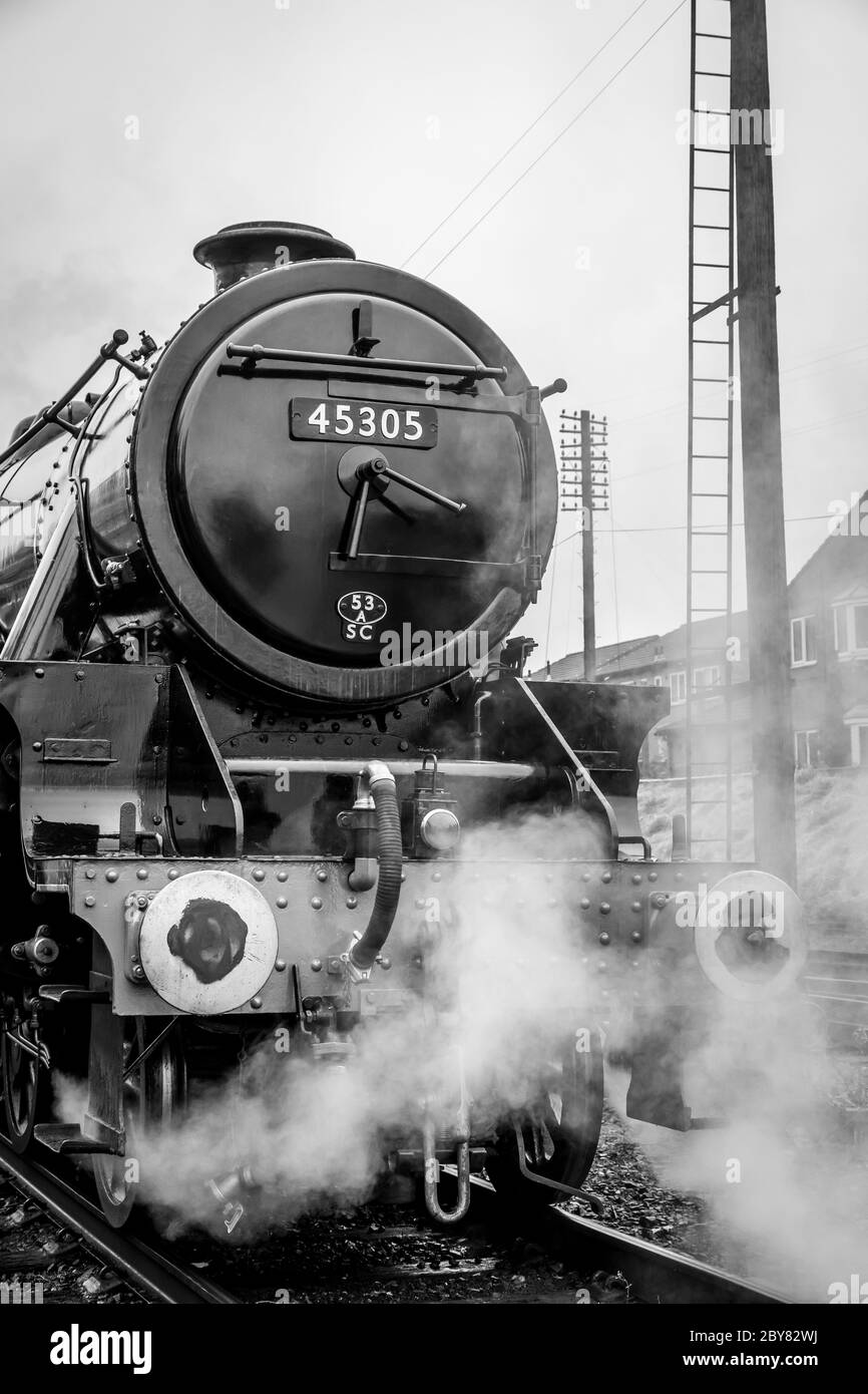 BR '5MT' 4-6-0 No. 45305, Loughborough an der Great Central Railway Stockfoto
