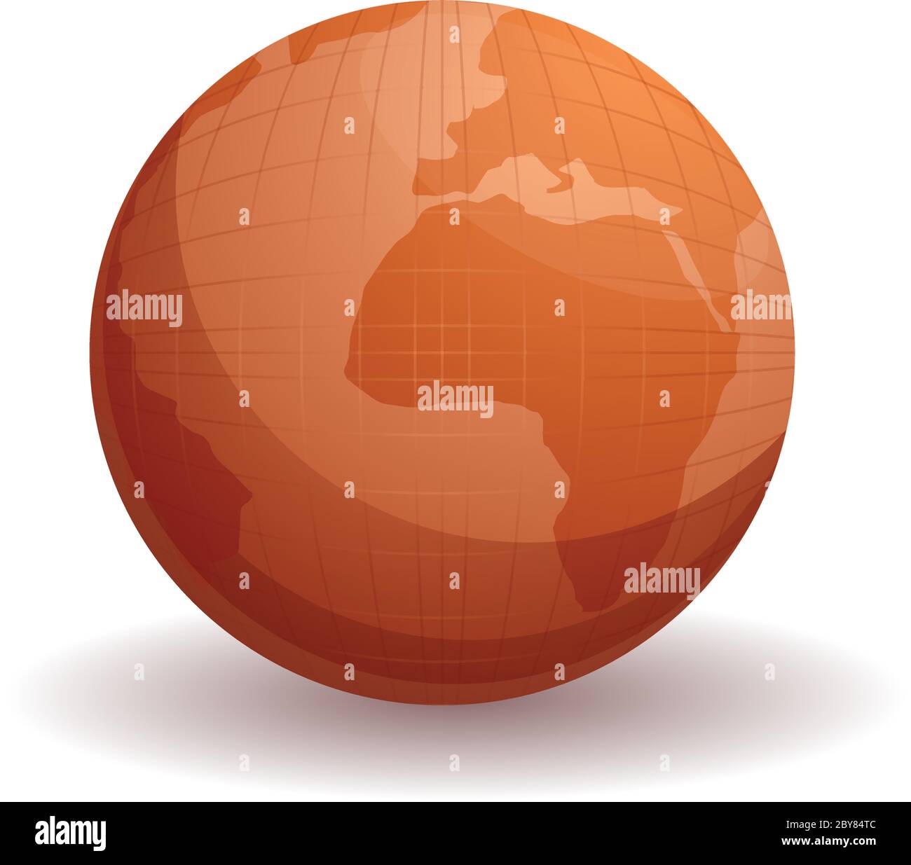 Globussymbol des Kartographen. Cartoon des Kartographen Globus Vektor-Symbol für Web-Design isoliert auf weißem Hintergrund Stock Vektor