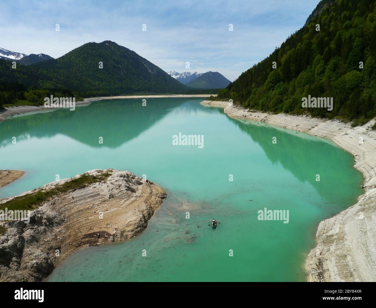 Sylvenstein Talsperre Stockfoto