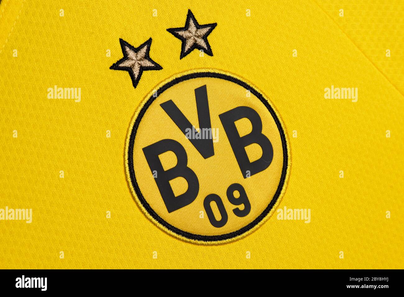 Nahaufnahme des Bordusia Dortmund Wappen. Stockfoto