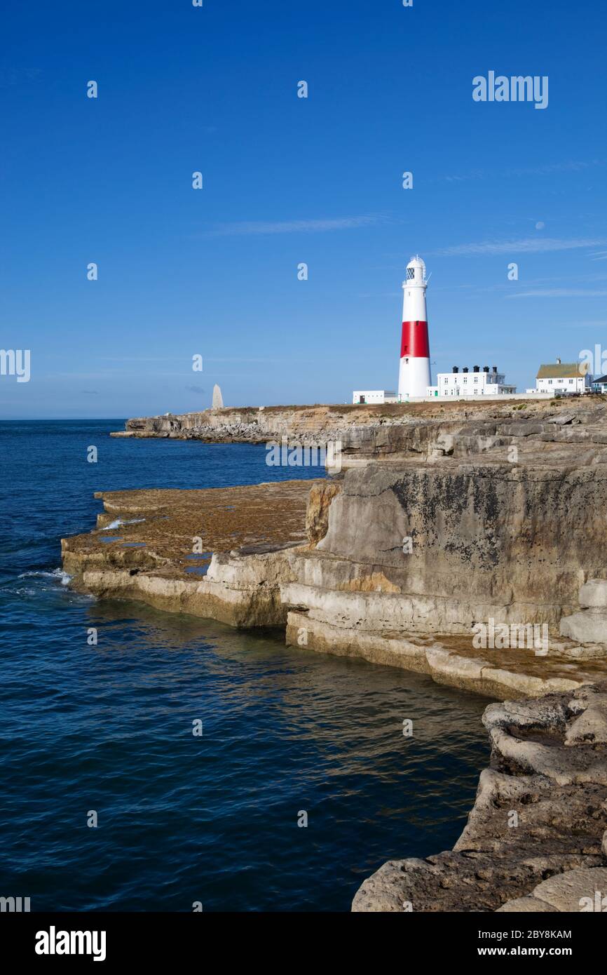 Portland Bill Lighthouse, Isle of Portland, in der Nähe von Weymouth, Dorset, England, Großbritannien Stockfoto