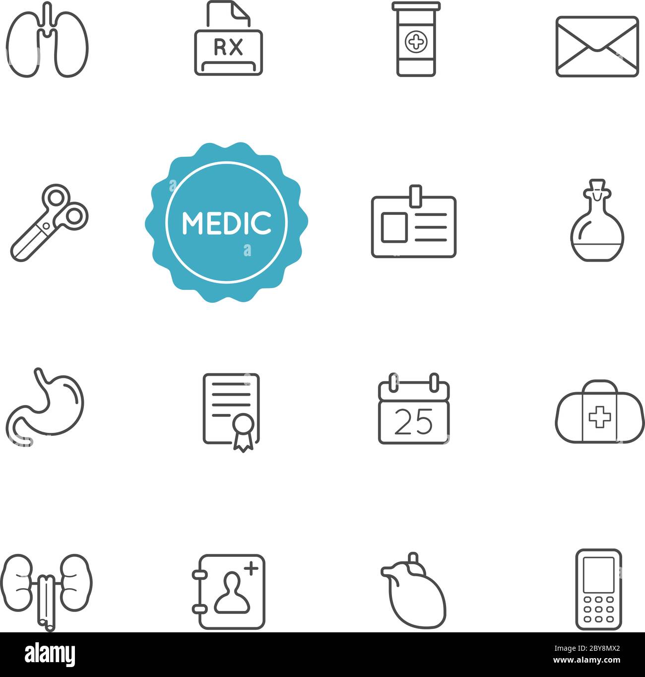 Satz von medizinischen Krankenhaus Vektor-Illustration Elemente können als Logo oder Symbol in Premium-Qualität verwendet werden Stock Vektor