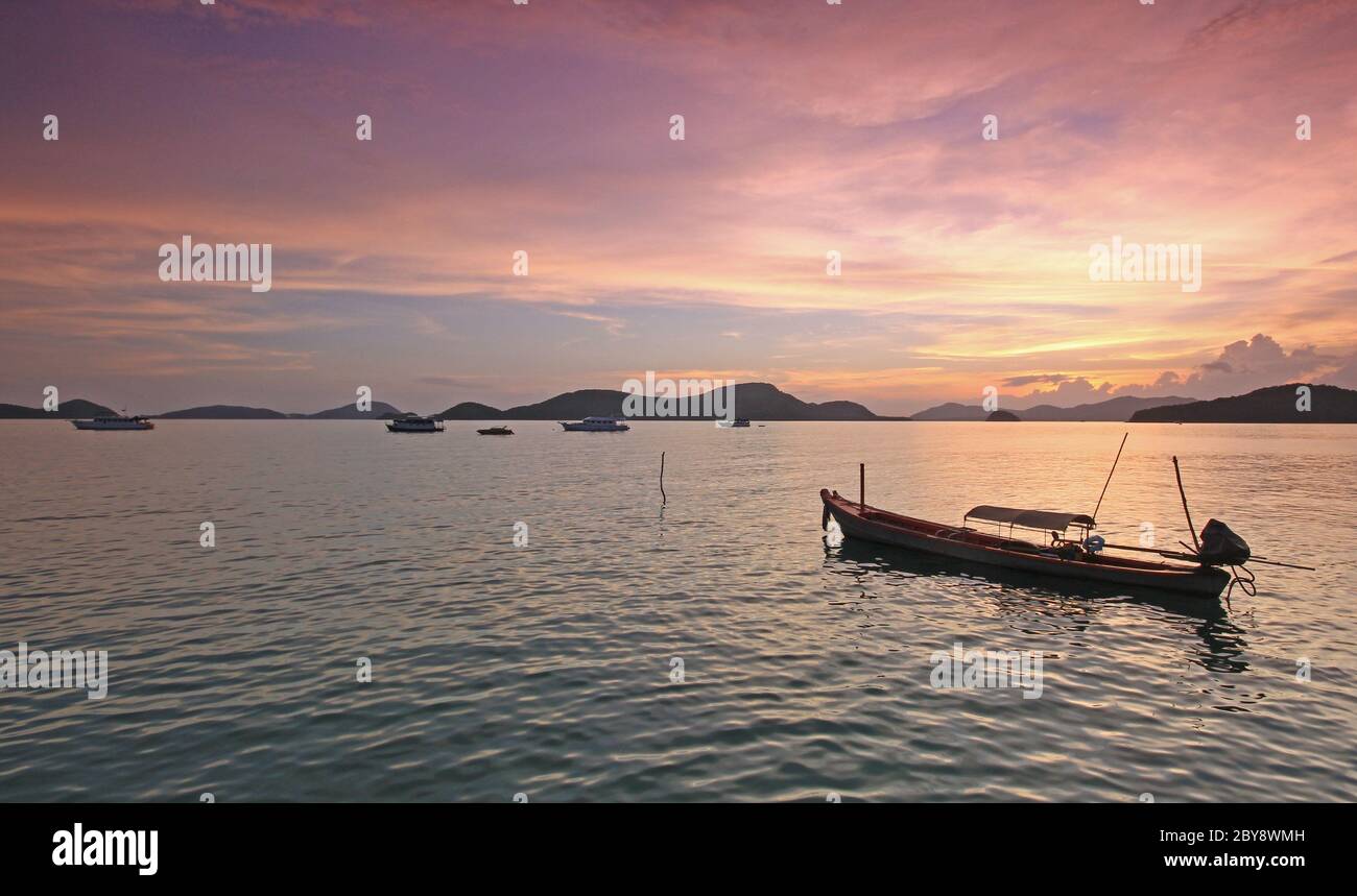 Thailand-Sonnenuntergang Stockfoto
