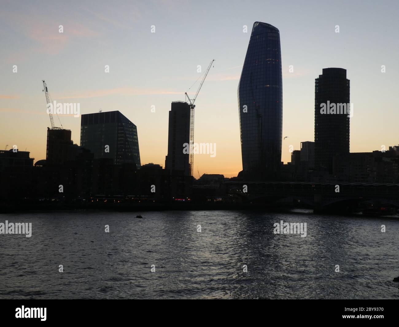 Sonnenuntergang in London, Januar 2020 Stockfoto