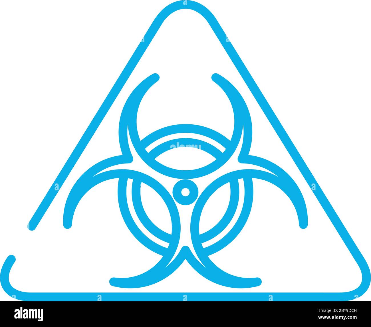 biohazard Signal Vorsicht Linienstil Symbol Vektor Illustration Design ...