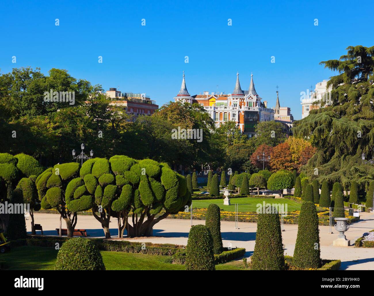 Park von angenehmer Rückzugsort in Madrid Spanien Stockfoto